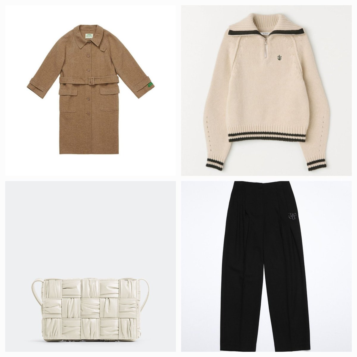 Foymina's tweet photo. #TWICE #트와이스 #JIHYO #지효
#GREENBUTTER
[handmade] herringbone stitch point coat (d/oatmeal)
#CELITAILS
HALF ZIP-UP PULLOVER_IVORY
#BJOUE
AW22 Part1. Mason Signature3 Wool Slacks_Black
#BOTTEGAVENETA 
Cassette Bag
https://t.co/uLtCKe8oGN https://t.co/0mvpRelLnx