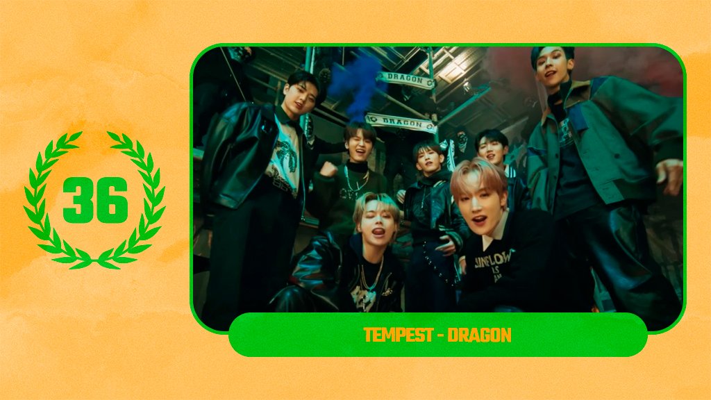TOP100KPOP's tweet photo. TOP 100 – K-POP SONGS 2022

#36 Dragon 

#TEMPEST | Congratulations! 🎉 https://t.co/Tmcmdermz2