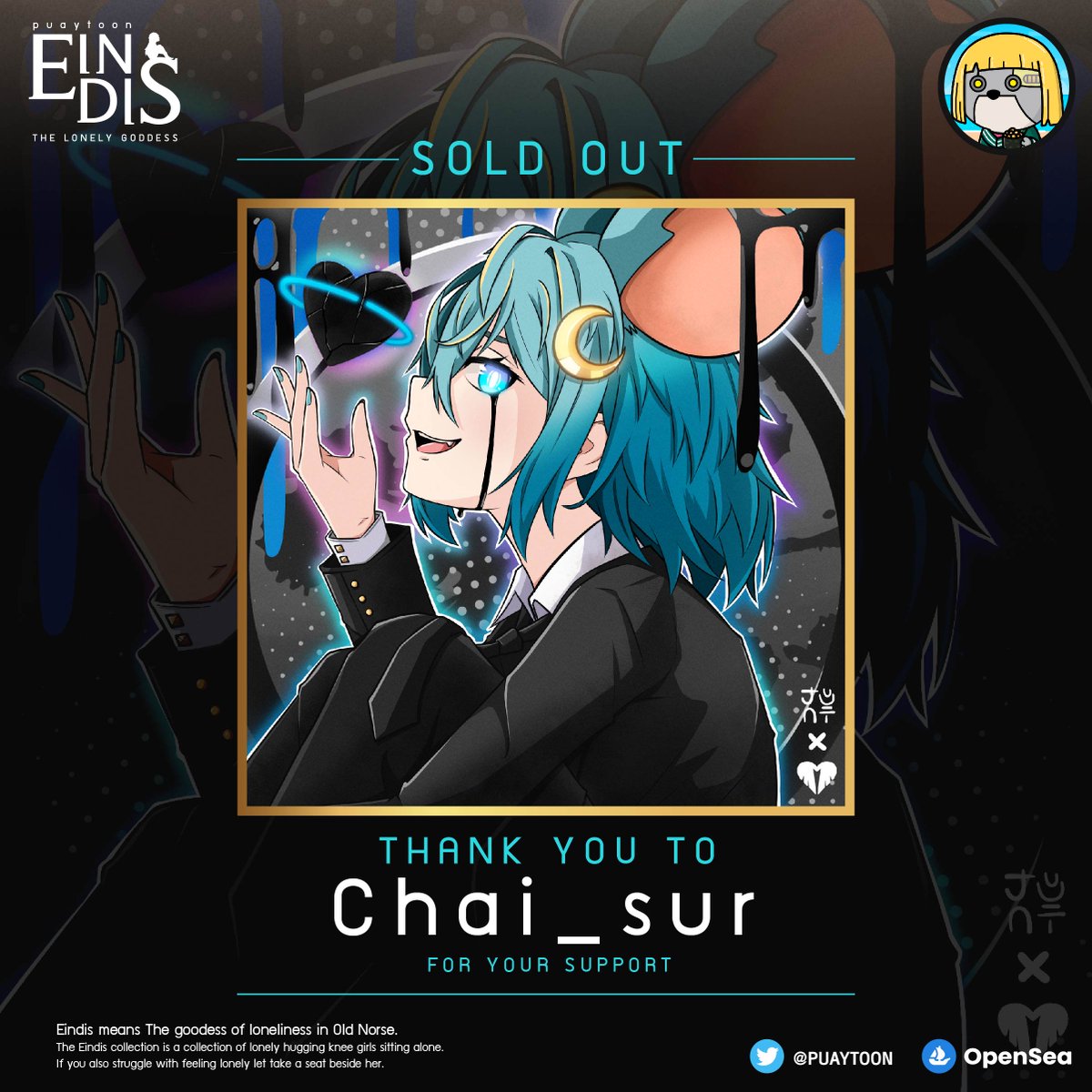 Welcome to the world of Eindis.
💙Chai_sur💙
Thank you for collect Juuni x Megami
💙🖤💙🖤💙
-
Thank you so much for your support
And Happy New Year❄️
-
ขอบคุณพี่ชัยด้วยนะค้าบ น้องไม่ต้องนั่งเหงาคนเดียวแล้วฮะ🥹🥹🥹