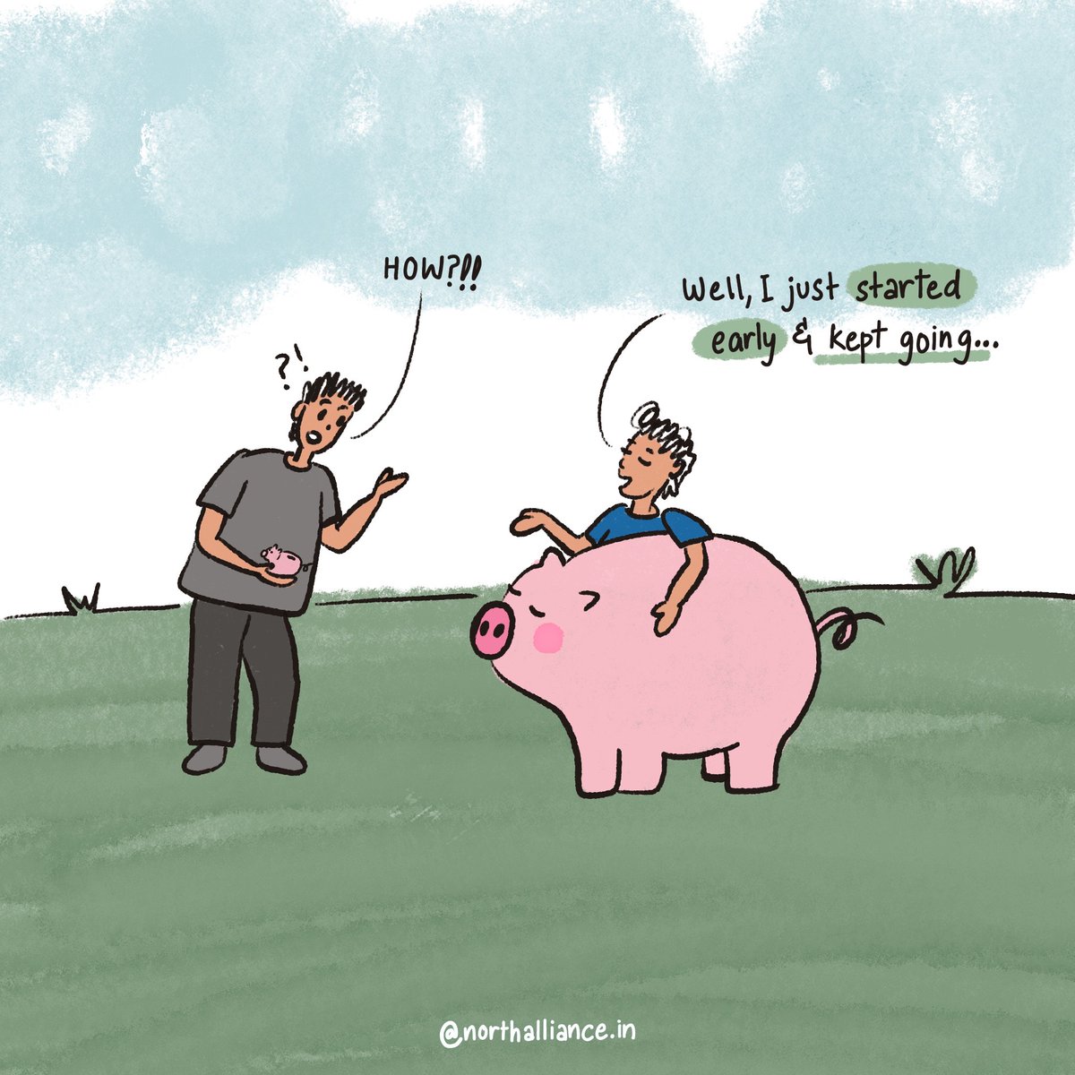 Neeil_Chaurushi's tweet photo. Early retirement is possible!
No matter how small you start; 30K/15K/5K or even 1K per month.
Important is to start early! 20s are the best time to initiate the journey of investing.
Compounding is a real power but it works only when time is given to the investments. #investment https://t.co/wpszFsyAOa