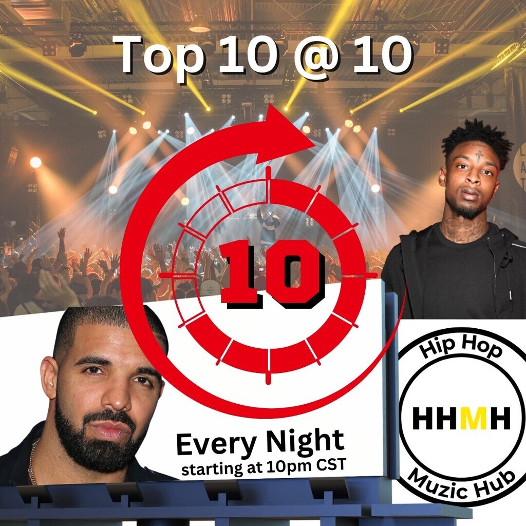 HipHopmuzicHub's tweet image. #newshow The Top 10 at 10pm CST every night on Your Favorite Digital Hip Hop &amp;amp; RnB Station 
Make sure you check us out on @_online_radio_box_ @getmeradio @rokuplayer and all smart tv's, smart speakers, &amp;amp; voice enabled devices #hhmh #kpmd #streaminglive #pressplaybroadcast