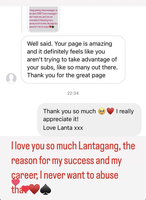2 pic. My story from IG today ♥️
I never want to rinse my fans of every penny, I love you all and you’re