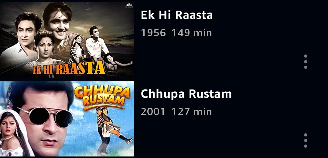 CinemaRareIN's tweet photo. New arrivals on @PrimeVideoIN...
#MentalMadhilo (2017, Telugu)
#Karz (2002)
#ChaavuKaburuChallaga (2021, Telugu)
#RabbDaRadio (2017, Punjabi)
#EkHiRaasta (1956)
#ChhupaRustam (2001) https://t.co/FhXtcChZ8K
