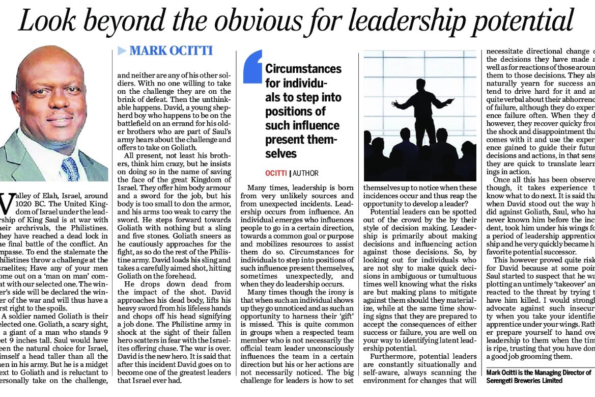 Look beyond the obvious for leadership potential.