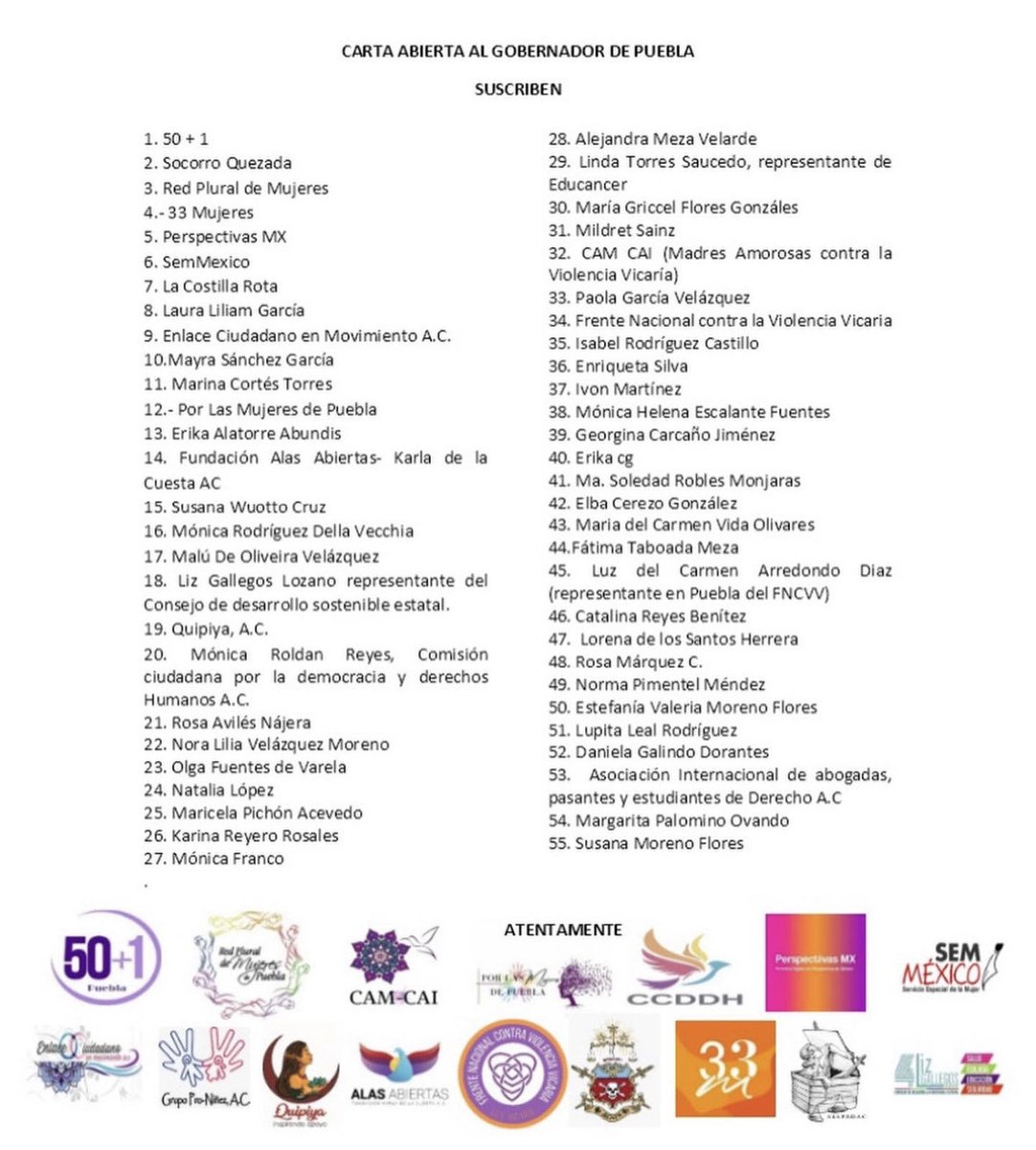 HectorHerreraO6's tweet photo. Carta abierta al gobernador de Puebla por el  incremento desmedido del número de Fichas de Búsqueda de Mujeres, Adolescentes y Menores desaparecidos y no localizados en Puebla en noviembre y diciembre de 2022: https://t.co/BZfTaIU7FK