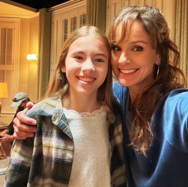 'our first all ASL scene today - such great work, miss @/shayleemansfield 🤟🏽 can’t wait for y’all to see this little ⭐️ #tcyk #nicolettis #mom & daughter' — Sarah Wayne Callies via Instagram