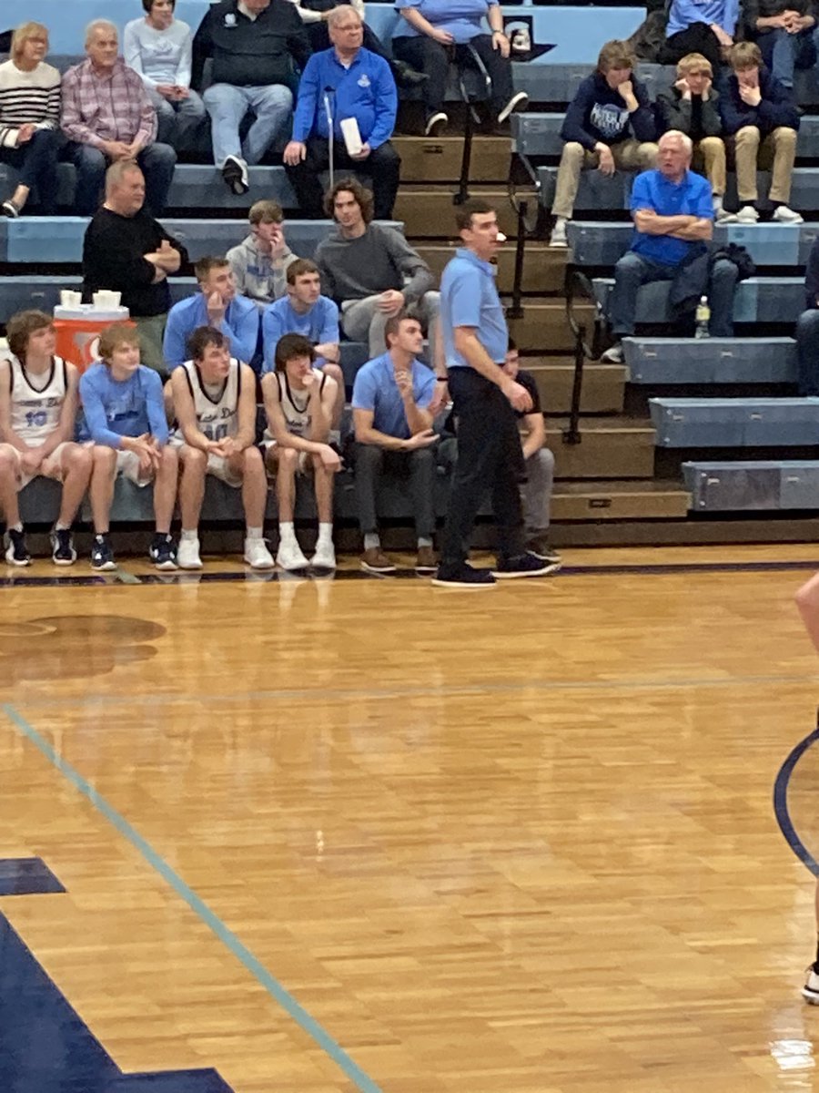 MDCatholicHoops's tweet photo. Not the most ideal time to get a bloody nose as time expires in regulation, but we’re going to put some tissues in there and keep fighting! #RallyNoseBleed? https://t.co/tEskEyuChD