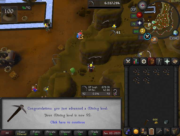 WarpRs's tweet photo. Some Gainz updates. I will be training these 2 all month.
Going back to Sepulchre at 92 Agility
#OSRS #Runescape #MaxGrind #Agility #Mining https://t.co/fz0daM8fqf
