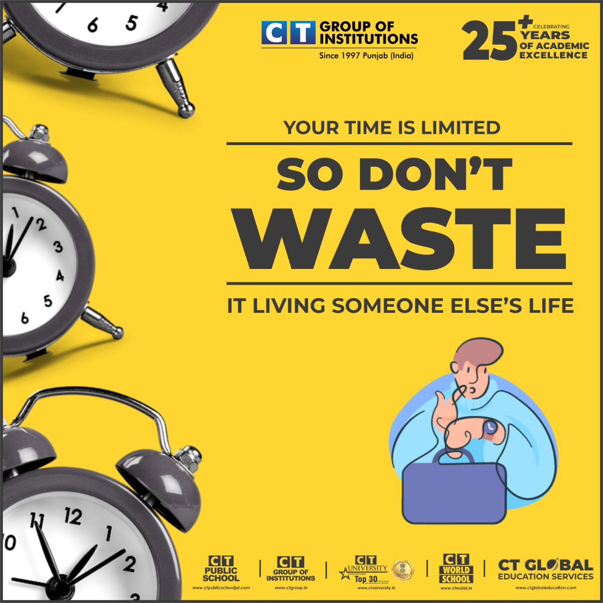 ctpublicschool's tweet image. Your time is limited so don't waste it living someone else's life. 

#life #timelimit #ctgroup #jalandhar #punjab #bestcollege #lifetolive #morningpost