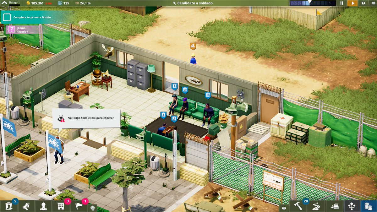 HughBelmont's tweet image. Me llena de alegría ver que mi campamento va progresando, lento pero seguro. Es importante contar con personal para los turnos diurnos y nocturnos #OneMilitaryCamp #BetaCerrada