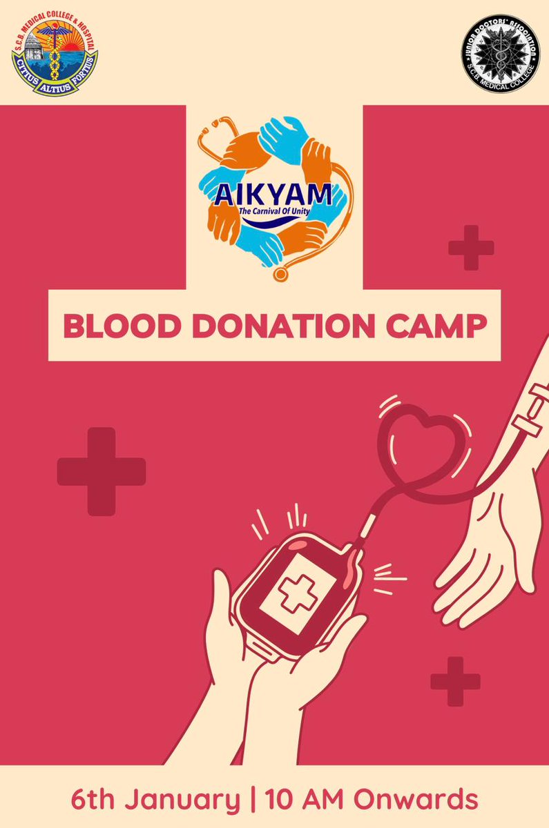 Be a saviour..... Blood Donation Camp on 6th Jan 2023 at Old Auditorium, SCBMCH, Cuttack. "Aikyam" 
<a href="/DrABiswal/">Abhishek Biswal</a> <a href="/biswa4evr/">ବିଶ୍ୱଜିତ୍ /🌍jeet 🇮🇳</a> <a href="/its_just_A_jo/">Ajo Babu George</a> <a href="/Dr_ajit94/">DakSahaab</a> <a href="/debashisha13/">Dr. Debashisha</a> <a href="/Dr_GautamMKCG/">Dr. Gautam Bharat Panda 🇮🇳</a> <a href="/dr_sambhunath/">Dr SAMBHUNATH JENA</a> <a href="/dr__bahal/">Biswajeet Bahal</a> <a href="/kaibalya3342/">କୈବଲ୍ୟ ( ଯାହା କହିବି ସିଧା କହିବି )</a> <a href="/aftab70782201/">Safaque e Aftab</a> <a href="/indiacares_2020/">India Cares</a> <a href="/MoDaaktar/">ମୋ ଡାକ୍ତର</a>