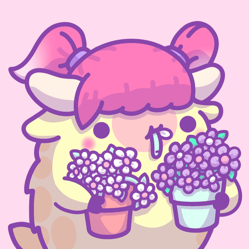 xaldira's tweet photo. Very happy to adopt my first moo. 
🌸🌼🏵️
Thanks @gmcafeNFT ! https://t.co/I27ngJtl2W