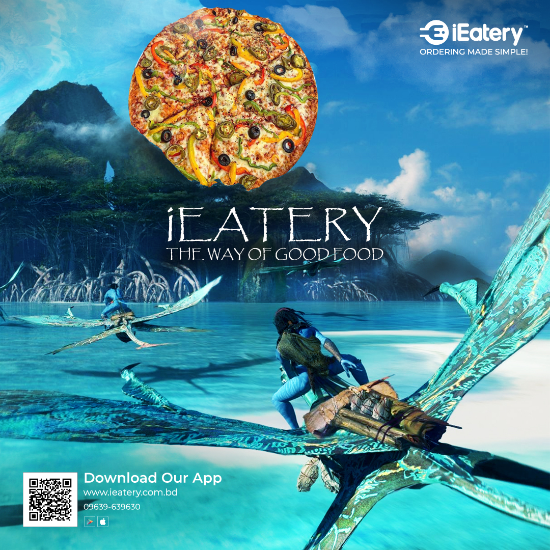IeateryB's tweet photo. Avatar 2 - The Way of Water creating history in Bangladesh! 🤩
#iEatery brings all the fantasy alive to keep your movie love intact! 🍕 Yes!! Here is free pizza for you. 😉

Get free pizza: https://t.co/PC8zF8teq4
Buy 2 Get 1: https://t.co/g1Hivule3S

#AvatarTheWayOfWater #Pizza https://t.co/1IEpDRxzPF