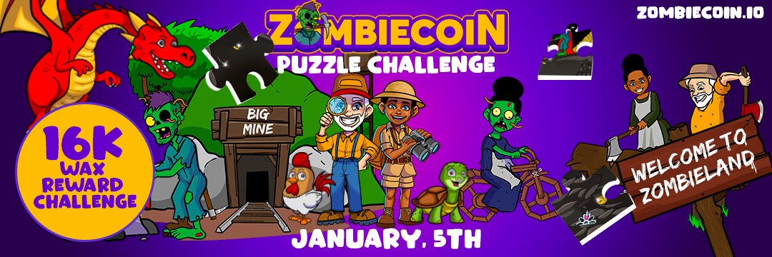 ZombiecoinIO's tweet photo. The 16k WAX Reward Puzzle Challenge will start in less than a day! Can you solve the Puzzle!?

Join our Discord server and find out more!
https://t.co/FMKSwgRwRg

#wax #NFTgaming #zombiecoin https://t.co/SZigkQHkXR