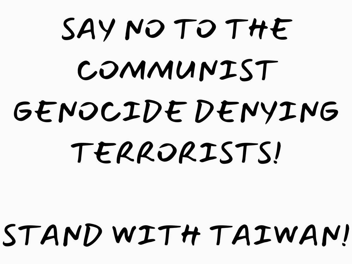 TMurkowskiCMG's tweet photo. Welcome to President Chiang. Oh yea, here are some protest posters from the anti-communist rally. https://t.co/IqPZH7NOlK