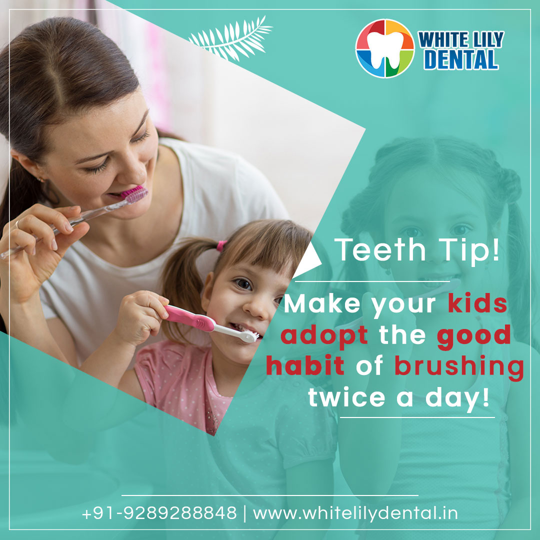 whitelilydental's tweet image. Make your kids adopt the good habit of brushing twice a day!

Book an Appointment Today! Call us 📞 +91-9289288848. Visit: whitelilydental.in

#dentaltip #teethtip #goodhabits #kids #brushing #smilemakeover #oralhealth #dentistry #dentist #dentalclinic #whitelilydental