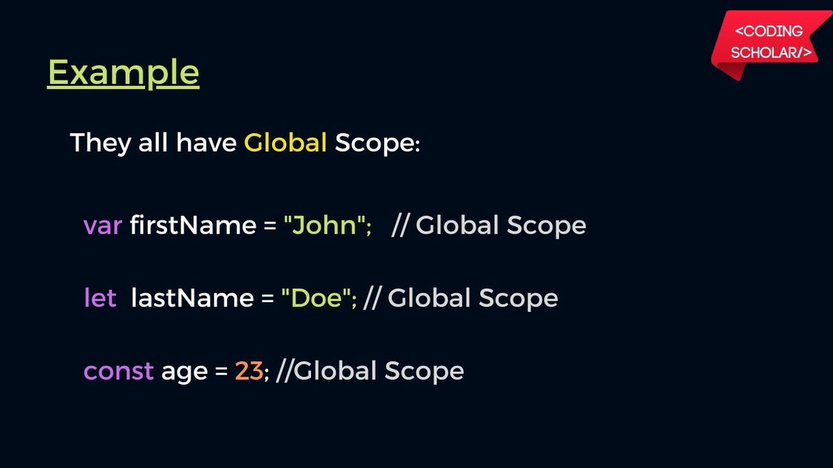 coding_scholar's tweet photo. Variable Scope in JavaScript 🔥

Follow @coding_scholar for such more content 😊

#coding #programming #javascript #html #css #js #programmer #learner #webdev #softwaredeveloper #frontenddeveloper #backenddeveloper #fullstackdeveloper #computerscience #Geek #ReactJS  #NodeJS https://t.co/fZiHf9OWlm
