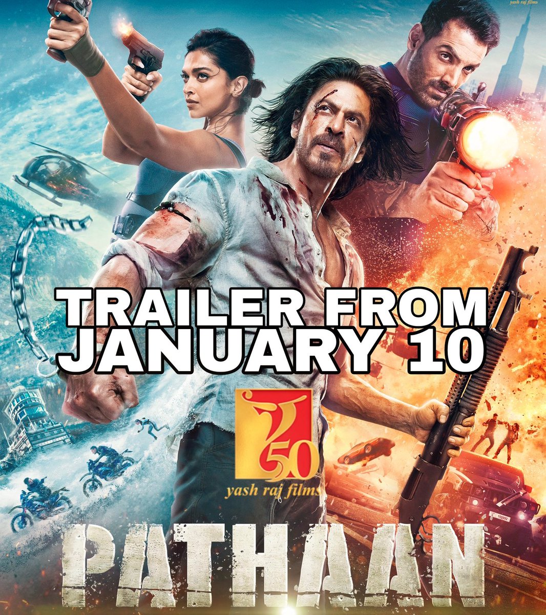 newottupdates's tweet photo. EXCLUSIVE:
#SiddharthAnand's #Pathaan starring #ShahRukhKhan, #DeepikaPadukone and #JohnAbraham to be released in Hindi, Tamil and Telugu from 25th JAN.
#PathaanTrailer Releasing on 10th JAN.💥🔥
#PathaanMovie
#PathaanFever
#PathaanFromJan25
#PathaanMania https://t.co/3yIXoD2ulZ
