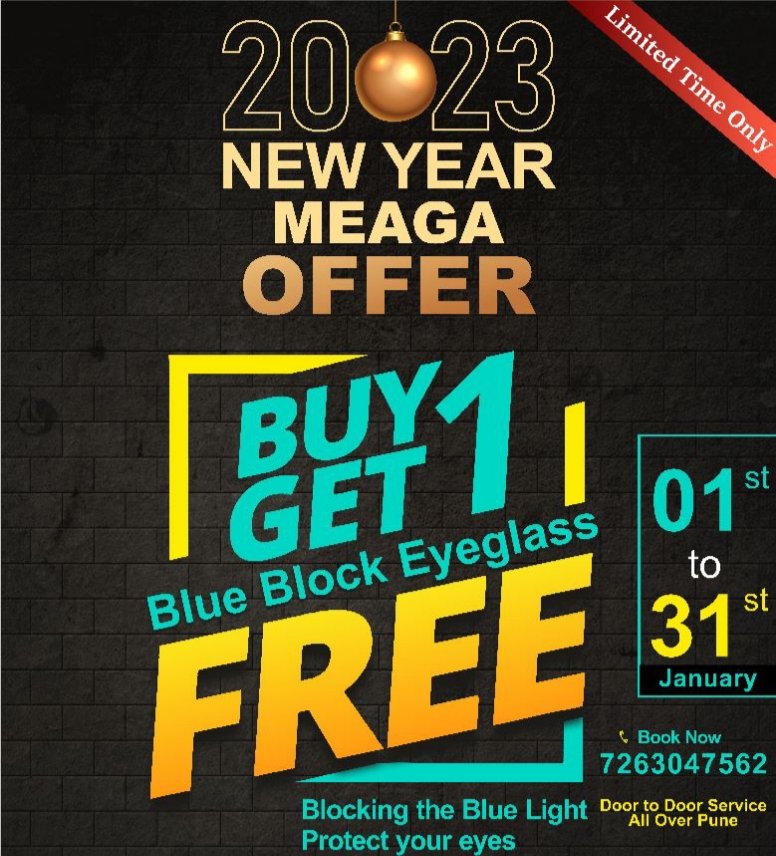 New Year Mega Offer 😱🎊
@ORAME_IN
.
.
#orame #eyeglasses #megaoffer #newyear2023 #offeroftheday #attractivelook #trending #youngsters #uvprotection #buy1get1free #blueblock #computer #31stdecember #attractiveoffers #lenskart