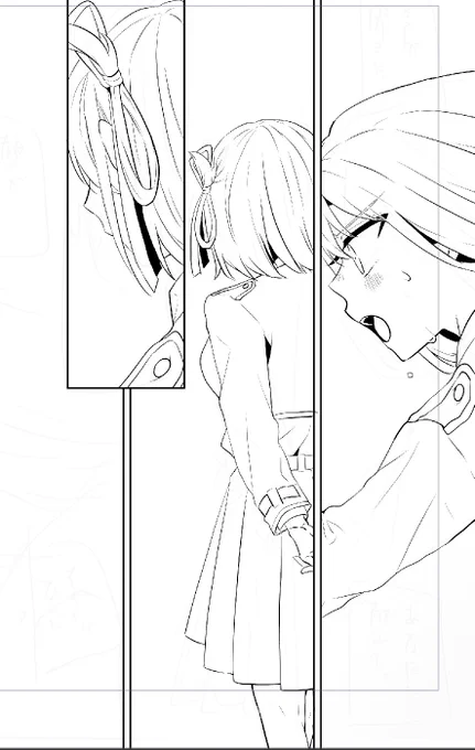 普段あんまり描かないアングル描くの楽しい 