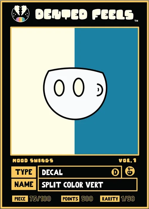 I want to run a giveaway to celebrate the fun I've been having with <a href="/DentedFeelsNFT/">Dented Feels 😶💭</a>. 

I'm going to give away Dented Feel #319, Dynamic Mood Swing Split Background Trait, and Dream Frame. 

To enter - 
Follow, RT, and tag a friend 
Winner will be selected Friday, 1/6 3pm EST