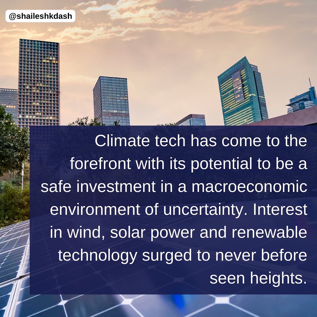 ShaileshDash's tweet photo. Clean energy investment significantly accelerated and is expected to surpass $1.4 trillion in 2022, says the World Economic Forum. 
Swipe to read more! 
Source: @Forbes 
.
#CleanEnergy #UAE #investments #2023Predictions #TrendingNow #TechNews #renewables #Dubai https://t.co/Apc0aYNzGJ