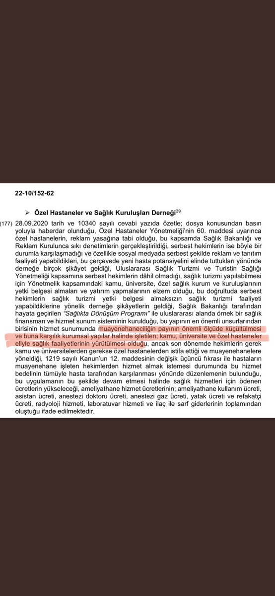 Özel hastane derneğinin açıkca , sağlık alanında karar verici olduğunun delilini eklemeyi unutmuşum.#6EkimYönetmeliğiGeriÇekilsin