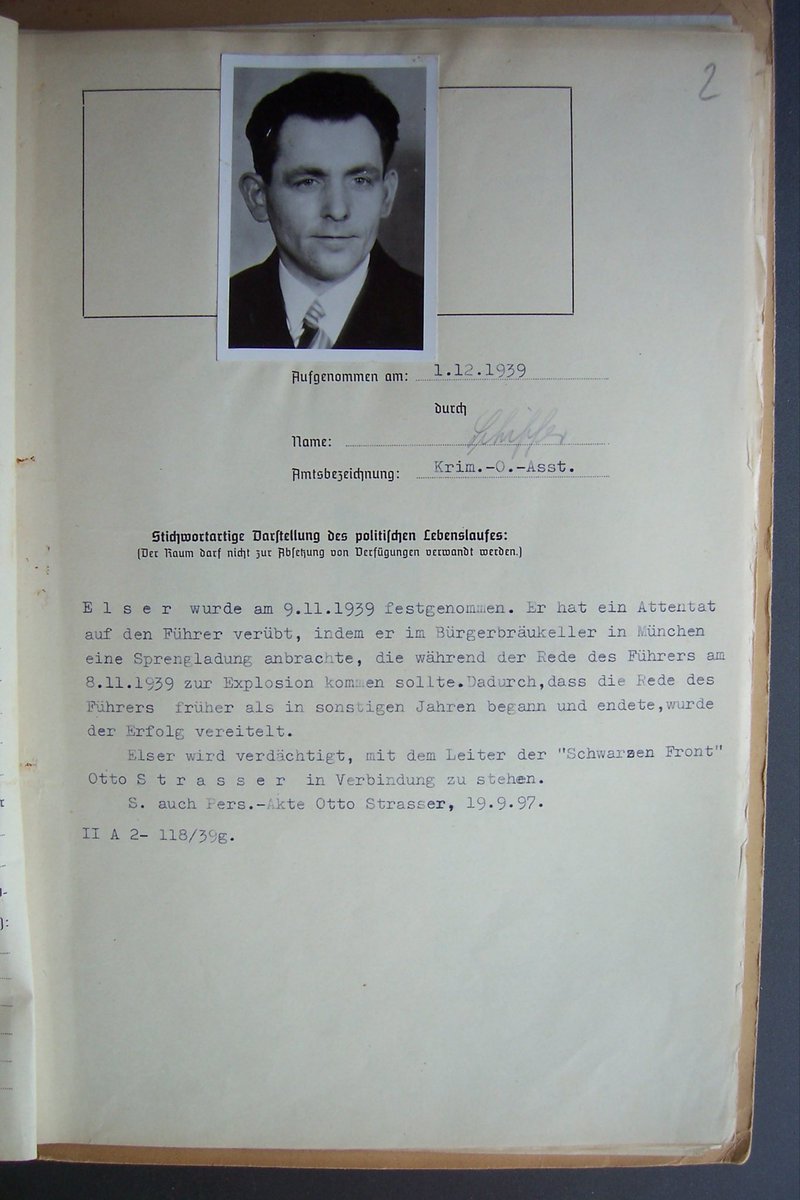 mauersegler6's tweet photo. „Ich bin ein freier Mensch gewesen. Man muss machen, was richtig ist. Wenn der Mensch nicht frei ist, stirbt alles ab.“

Georg Elser 
* 4. Januar 1903 Hermaringen
† 9. April 1945 KZ Dachau

Kunstschreiner und Widerstandskämpfer https://t.co/DysE8RNm2n
