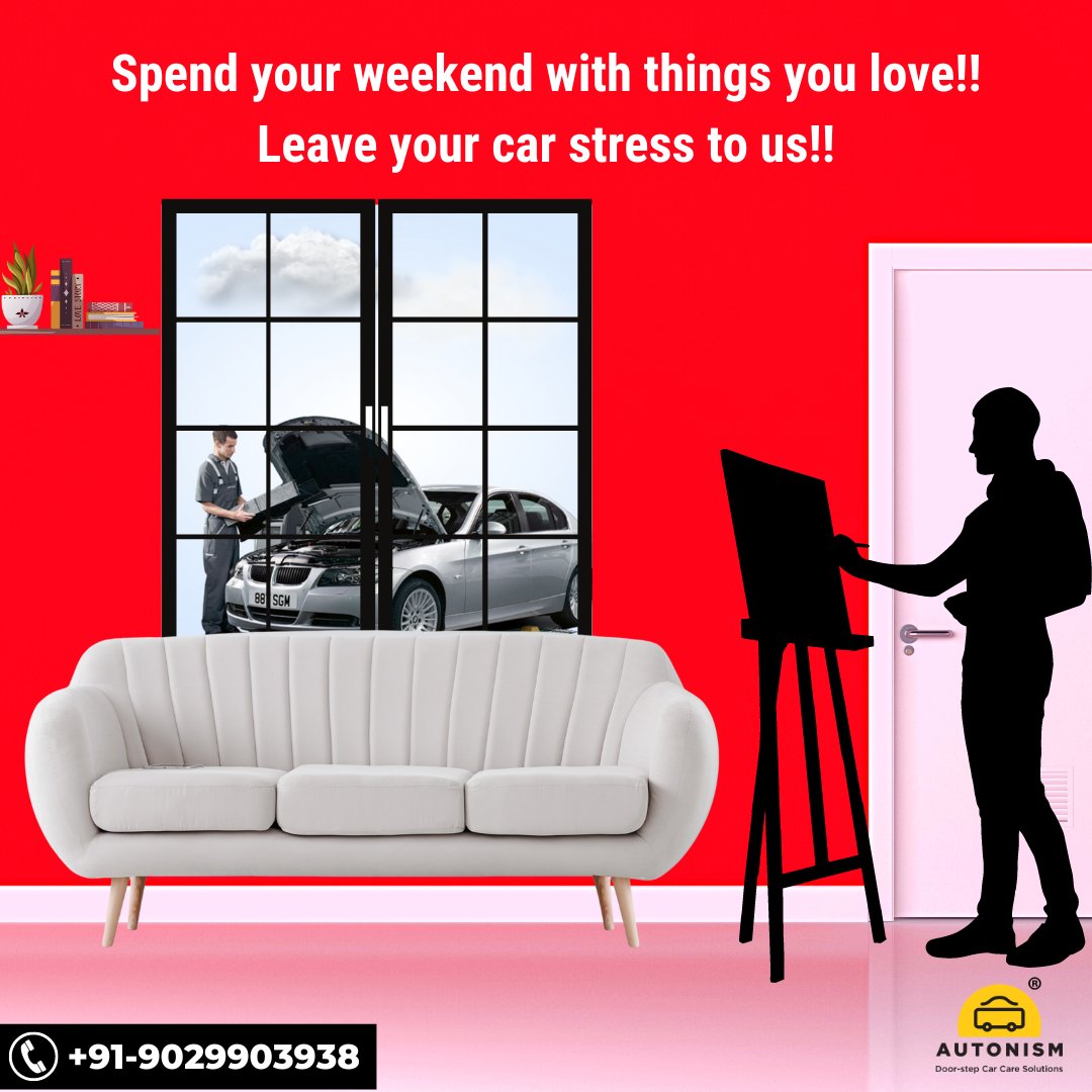 theautonism's tweet photo. Spend your weekend with things you love!!
Leave your car stress to us!!
.
.
.
.
#autonism #doortodoorservice✔️
#carservicemadesmart #doorstepcarrepair
#carservicing #servicing #car #denting #painting
#stressfreeweekends #carcare https://t.co/l9pgx9wiDu