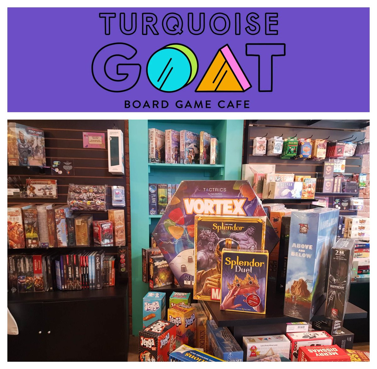 fandomtriviayvr's tweet photo. We're excited to officially welcome @turquoisegoat board game cafe as a sponsor of #FandomTrivia Winter Trivia League at @TheRecRoomCa Burnaby! Lots of games to play, tasty treats, and Game Stewards to guide you!
Come win some prizes starting January 10!
https://t.co/8aaba227qu https://t.co/3kEzJYCeSp