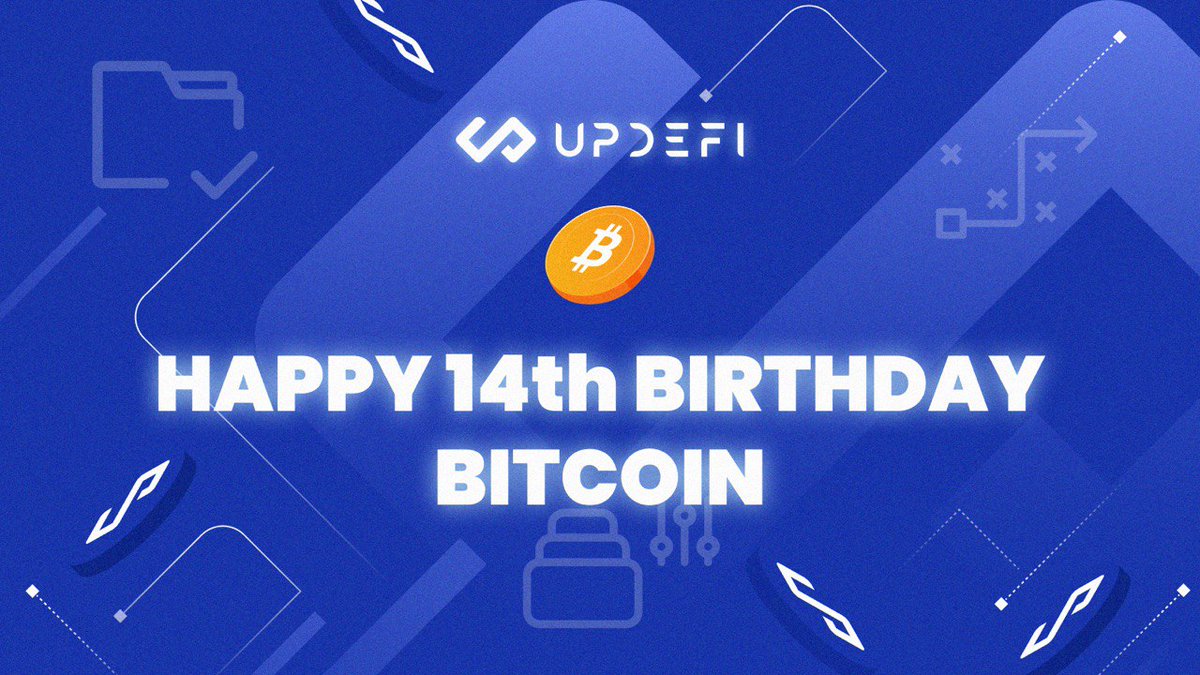 14 years ago, the world changed forever. The first block of the Bitcoin blockchain was mined.  ⛏ 

It's what kicked off this entire space and the reason we're all here now!   🤟

Happy birthday, #BTC! 🥳

#UpDeFi #DeFi