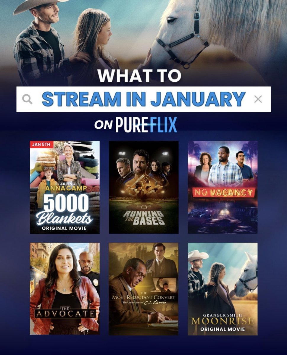 130Agency's tweet photo. Movie night 🤝 @pureflix 

Make sure to check out this awesome lineup for January!

Click the link below to start your FREE @PureFlix trial!

https://t.co/R4nLeJT9EE

#pureflix #nowstreaming #pureflixmovie #faithbasedfilms #publicrelationsagency https://t.co/WNQ4hR43FT