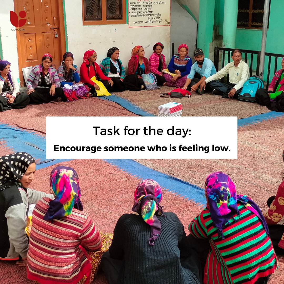 Udyogini1's tweet image. Encourage someone who is feeling low 💝

#Udyogini #EncourageOthers #SupportEachOther