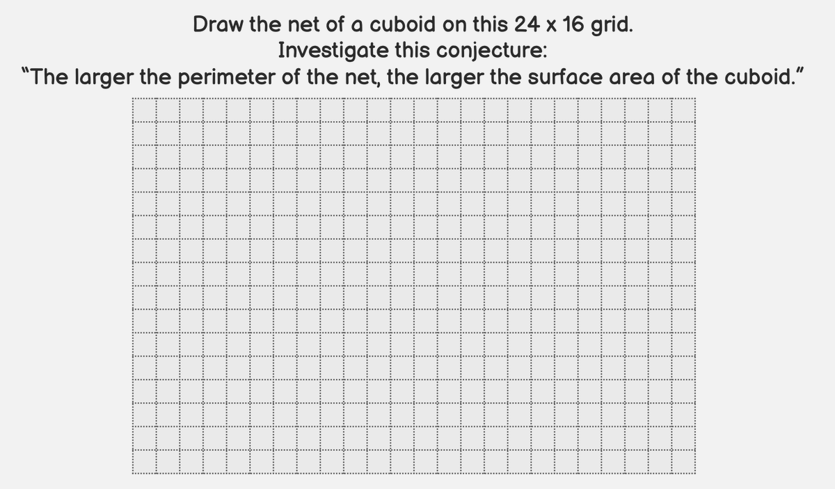 210Math's tweet photo. Nets, perimeters and surface area task.

#mtbos #iteachmath #MSmathchat #mathchat #edchat https://t.co/LskjewHEhc