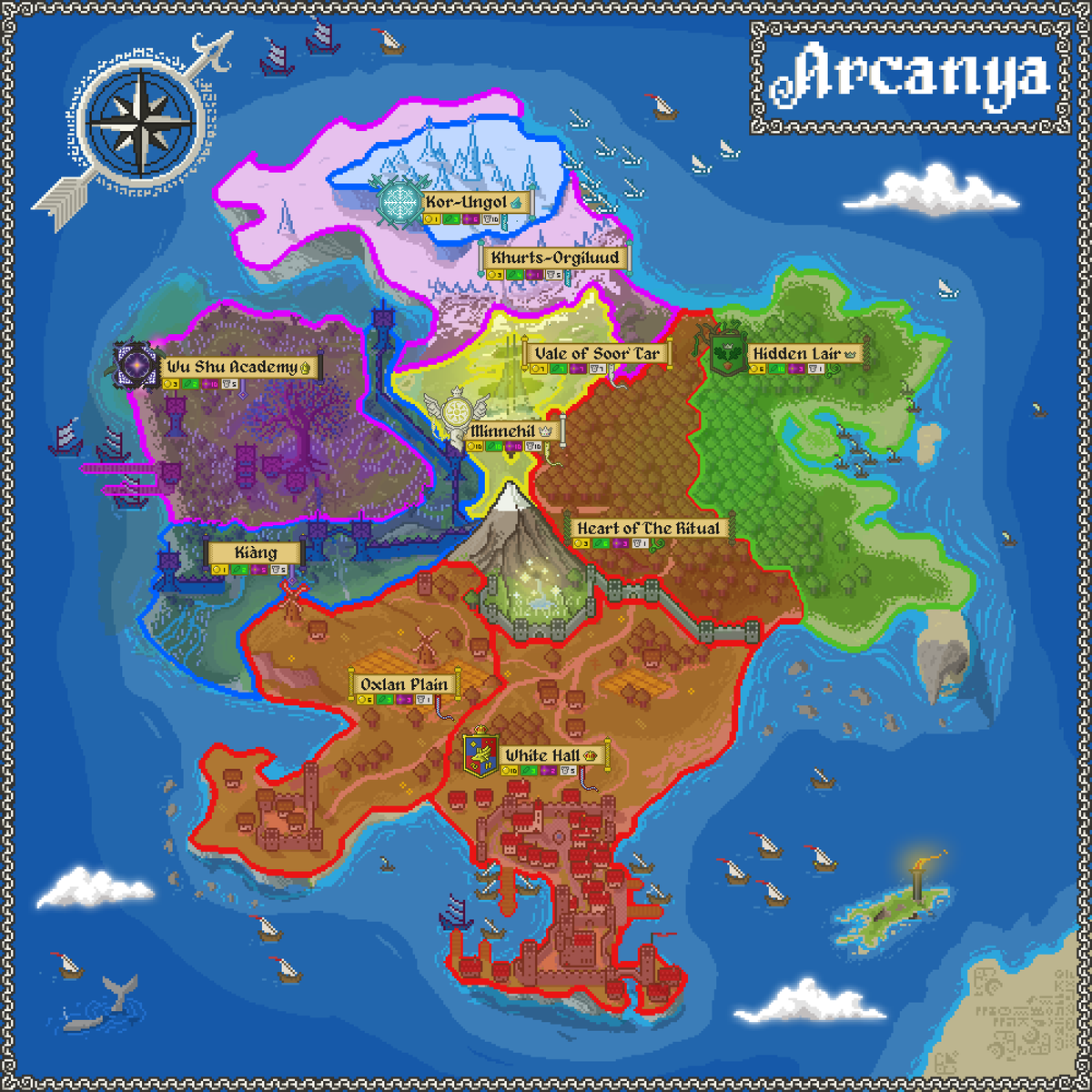 The Arcane Wars have reached Round 2, and the factions are fighting effortlessly to reach their victory condition. 

This is the current situation. 

The winning faction will claim a 300 ALGO prize, along with another surprise! 

Who do you think is gonna win? 👀 
#algofam #ALGO