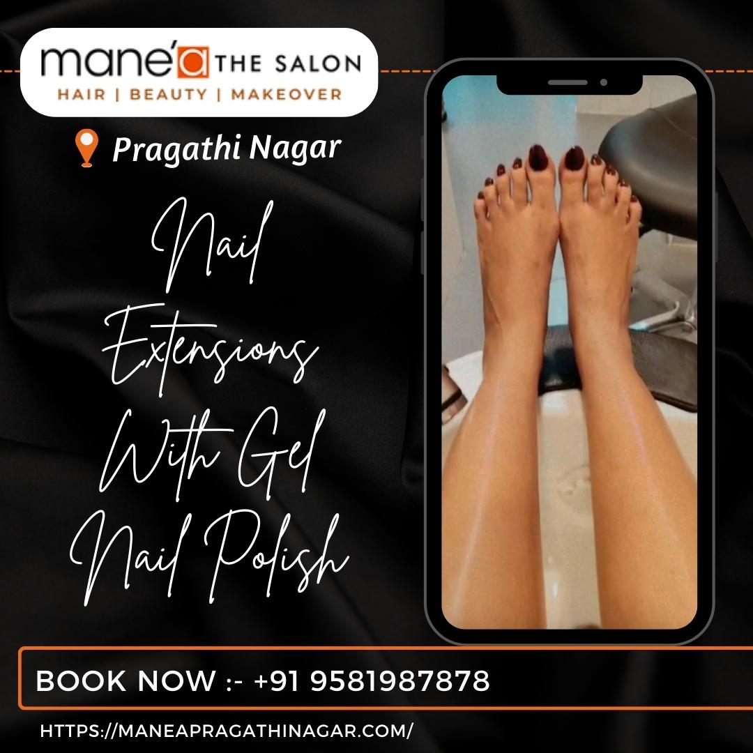 Give your nails a sweet treat at #ManeaTheSalon #PragathiNagar 
👆 #NailExtensions+#GelPolish 
#NailExtension 💅 With #GelNailPolish 
'GET PROFESSIONALLY POLISHED'
📌𝗪𝗘 𝗔𝗥𝗘 𝗢𝗣𝗘𝗡 𝗘𝗩𝗘𝗥𝗬𝗗𝗔𝗬 -𝗦𝗨𝗡𝗗𝗔𝗬-𝗠𝗢𝗡𝗗𝗔𝗬
#NailArt #nailgelpolish💅  #NailExtensionServices