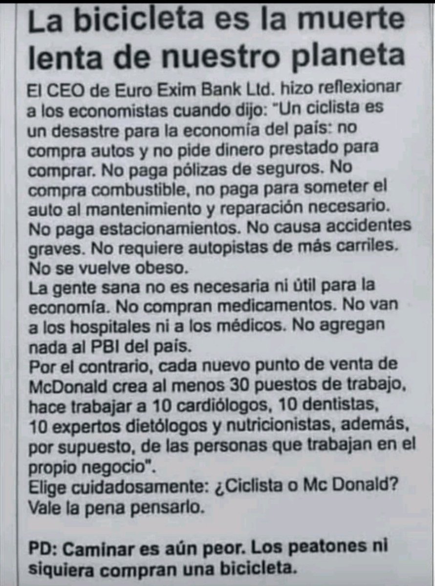 danicobosb's tweet photo. 🙋🏼‍♀️Soy parte del grupo que aporta a la muerte lenta del planeta 🚲

Autor: Sanjay Thakrar https://t.co/hxRi2GjODx