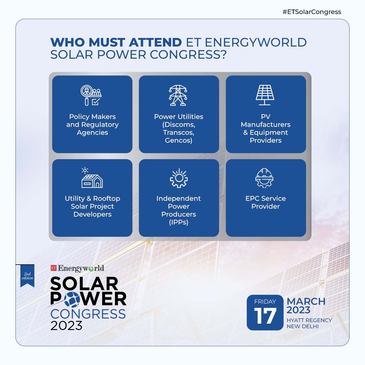 ETEnergyWorld's tweet photo. 👋Hi there! Just wanted to direct your attention towards this - ET EnergyWorld Solar Congress '23 is coming soon! Get details and get amazing deals on early bookings: https://t.co/e95VlpFdKi

#ETSolarCongress #solar #solarenergy #solarpower #solarpanels #energy #solarpowerenergy https://t.co/n7ICO2KYn7