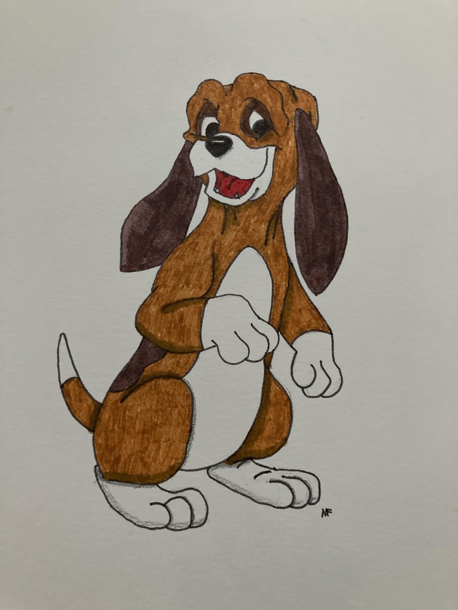 Hello! #drawing #disney #thefoxandthehound #capundcapper #art