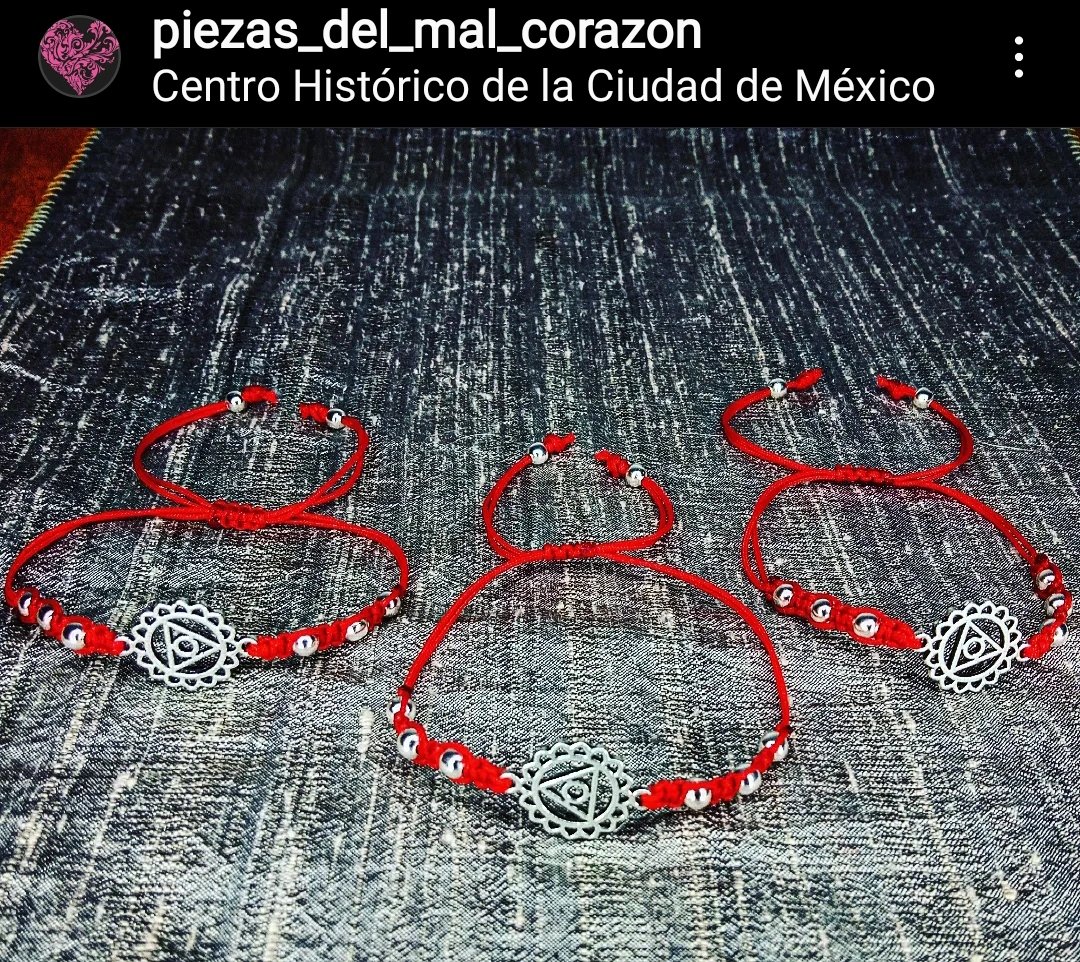 BadHeartMex's tweet photo. #Vishudda #red #handmadebracelets by #PiezasDelMalCorazón💜🕉️☯️�� https://t.co/s7nES3t05N