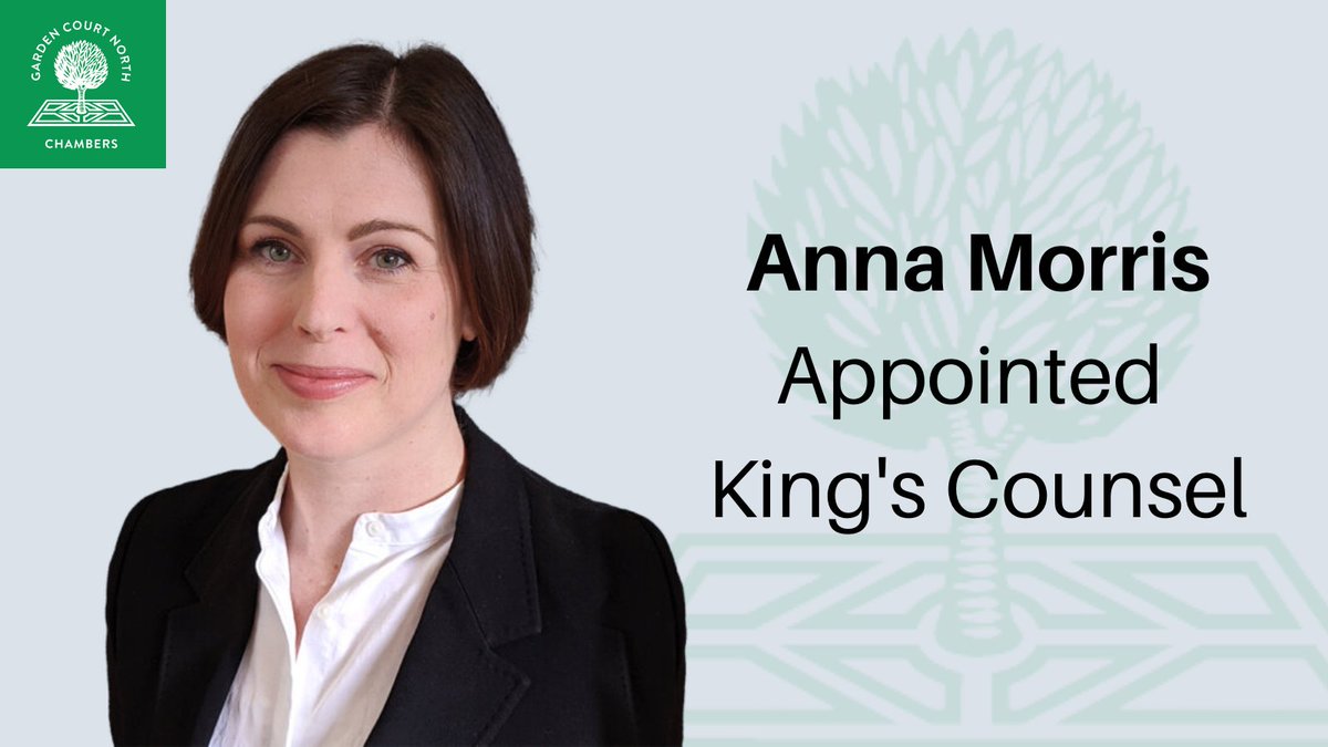 Garden Court North (@gcnchambers) on Twitter photo 🎉Congratulations🎉 to our fantastic barrister <a href="/AnnaMorrisGClaw/">Anna Morris KC</a> on her appointment as King's Counsel.
Anna has a long standing reputation as a leading junior specialising in several practice areas.
We are delighted to share this news. Read more at gcnchambers.co.uk/anna-morris-ap… 🎉Congratulations🎉 to our fantastic barrister <a href="/AnnaMorrisGClaw/">Anna Morris KC</a> on her appointment as King's Counsel.
Anna has a long standing reputation as a leading junior specialising in several practice areas.
We are delighted to share this news. Read more at gcnchambers.co.uk/anna-morris-ap…