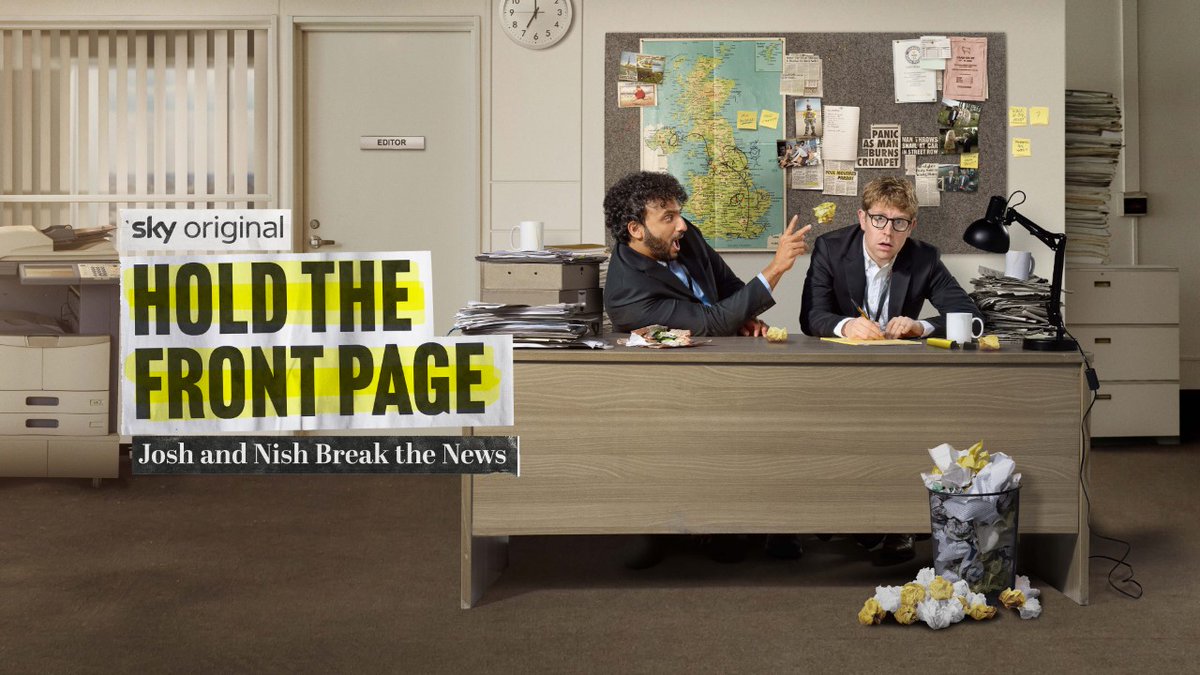 ‘Hold the Front Page’ follow comedians <a href="/MrNishKumar/">Nish Kumar</a>   and <a href="/joshwiddicombe/">joshwiddicombe</a> as they work for different local newspapers each week to find stories strong enough to make the front page.

Don’t miss the first episode tonight at 9PM on Sky Max. All episodes will be available On Demand
