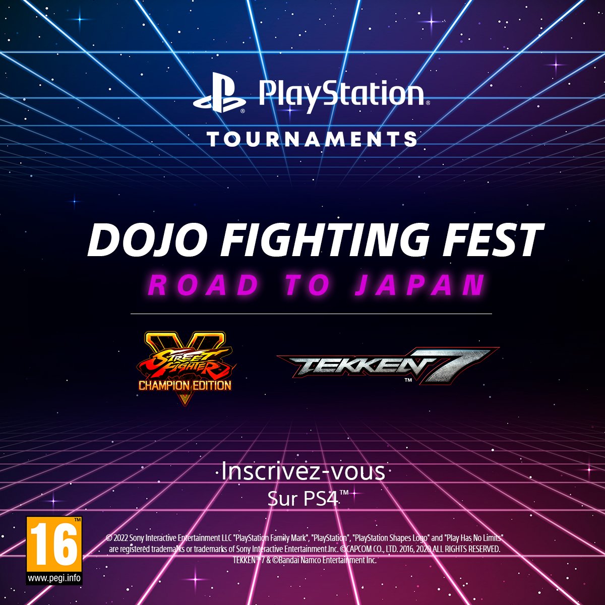 Les qualifs pour les tournois Dojo Fighting Fest continuent ! Tentez de remporter voyage pour participer à l’EVO Japan.

Inscrivez-vous pour vous qualifier sur :
• Tekken 7 le 21 janvier
• Street Fighter V: Champion Edition le 22 janvier

➡️ bit.ly/3ClHniS ⬅️