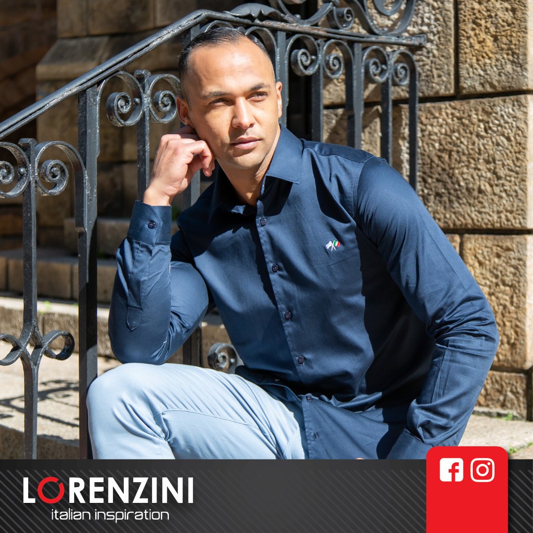 Bring a hint of elegance and a lot of style to your shirt collection with Lorenzini Shirts’ navy slim fit shirt designed for today’s stylish man.
Store List:  lorenzini.co.za
#lorenzinishirts  #shirts #mensfashion #shirtwag #mensclothing #menshirts #shirt #menswear