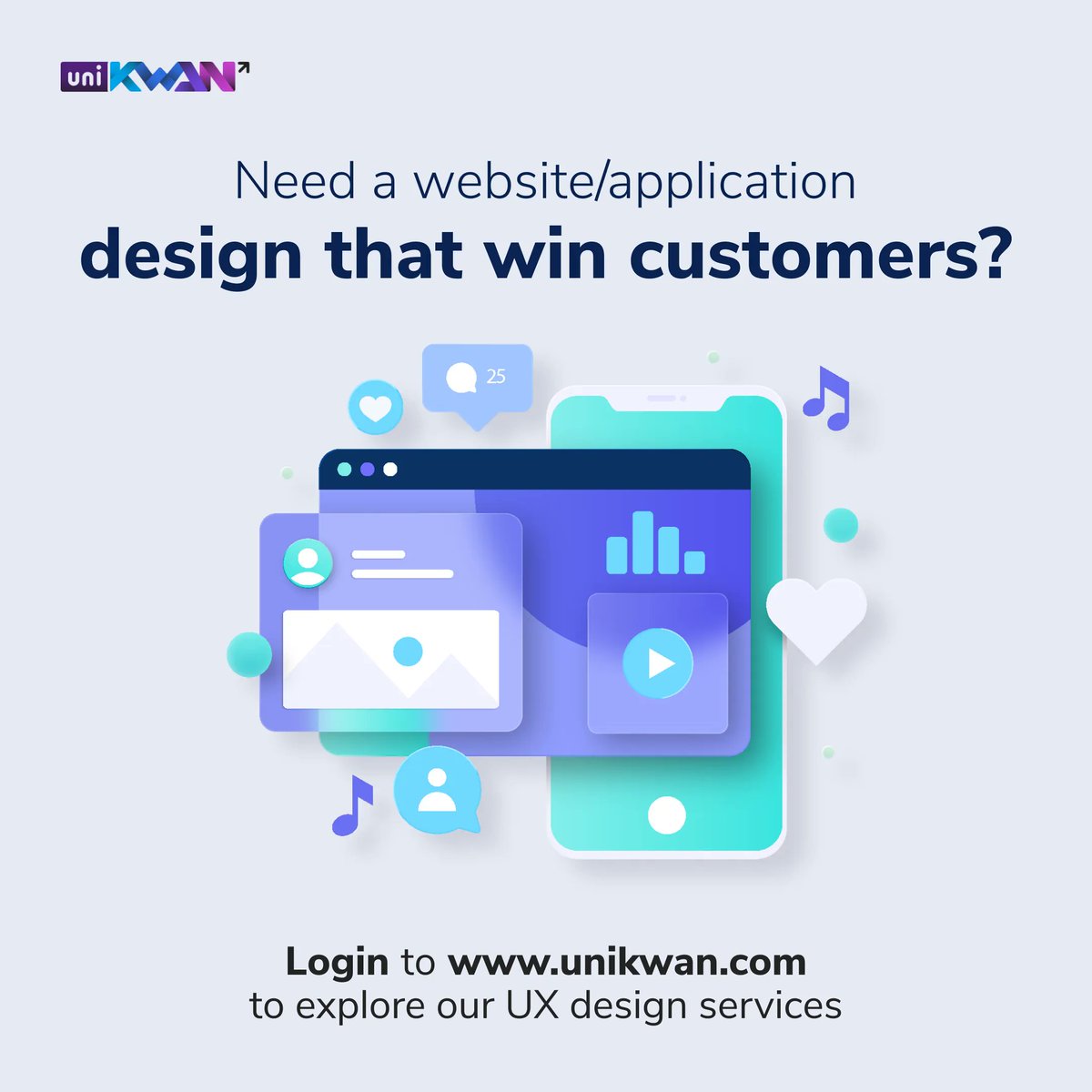 Transforming ideas into user centric designs for #digital platforms. Need a website/application #design that win customers? Login to buff.ly/2FfjjBb to explore our UX design services or reach out to us at hello@unikwan.com. #unikwanforux #userexperience #designagency
