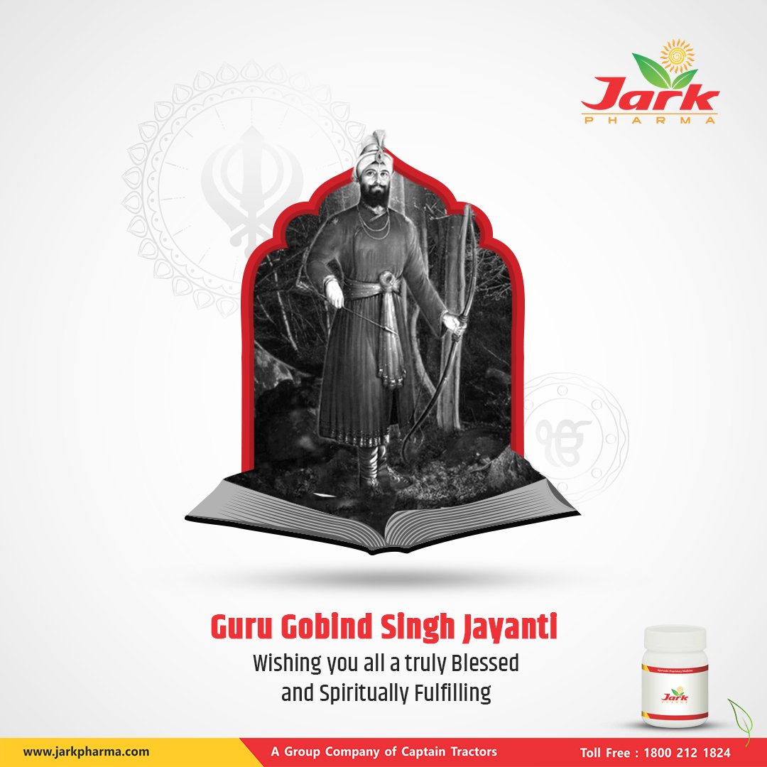 jarkpharma's tweet photo. Guru Gobind Singh Jayanti

Wishing you all a truly blessed and spiritually fulfilling

#blessed #spirituality #fulfilling
#medicine #ayurveda #jarkpharma #india https://t.co/EtQ1iu0Jqp