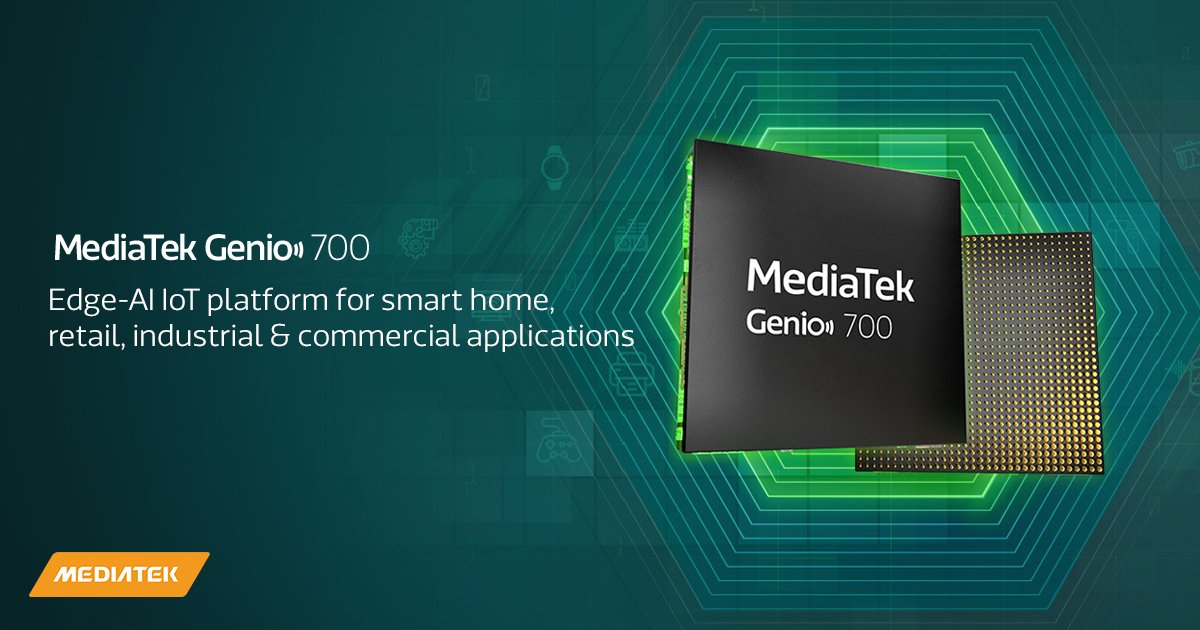 MediaTekIndia's tweet photo. #MediaTek expands its #IoT platform with #MediaTekGenio700 for smart home, smart retail, &amp; industrial products. The new 6nm IoT chipset is built with power-efficiency at its core. Genio 700 will be on demo at MediaTek's booth at #CES2023. https://t.co/wMGagtZCdD https://t.co/toUPsbp3zI