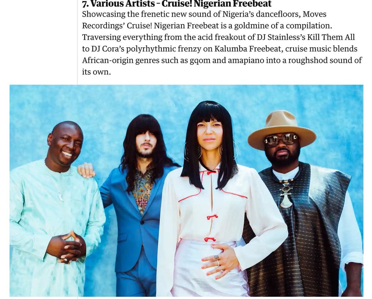 The Cruise compilation album was included in the The Guardians top ten list of best global albums of 2022

#theguardian #global #bestof2022