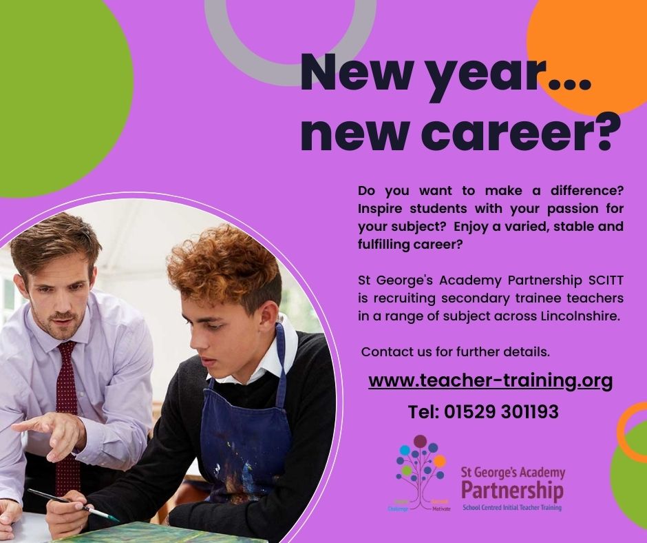 New Year...new career?  Begin your journey on a rewarding new career in teaching #2023goals #teacher and #changelives in #Lincolnshire