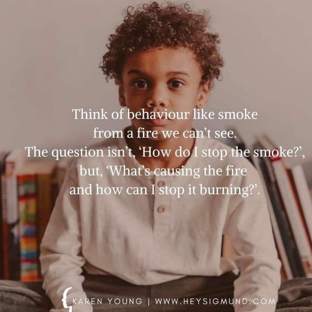 vlmckeown's tweet photo. I love this! 

Behaviour is communication rather than responding to the presenting behaviour see behind it was meet the need (root cause). 

#behaviouriscommunication #meettheneed https://t.co/tjf4wTrd9b